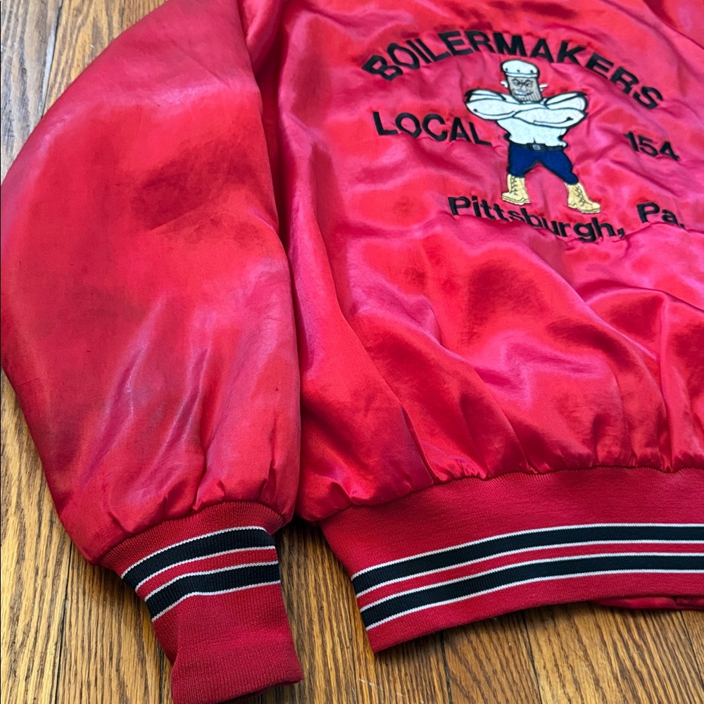 80’s Boilermakers Vintage Varsity Bomber Jacket - Picture 8 of 14